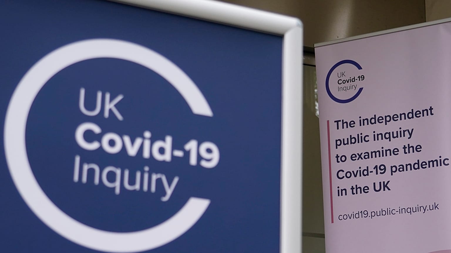 A general view of the entrance to the building where the Covid-19 inquiry preliminary hearing for Module 2, in London, Tuesday June 6, 2023. 