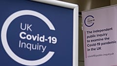 A general view of the entrance to the building where the Covid-19 inquiry preliminary hearing for Module 2, in London, Tuesday June 6, 2023. 