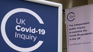 A general view of the entrance to the building where the Covid-19 inquiry preliminary hearing for Module 2, in London, Tuesday June 6, 2023.