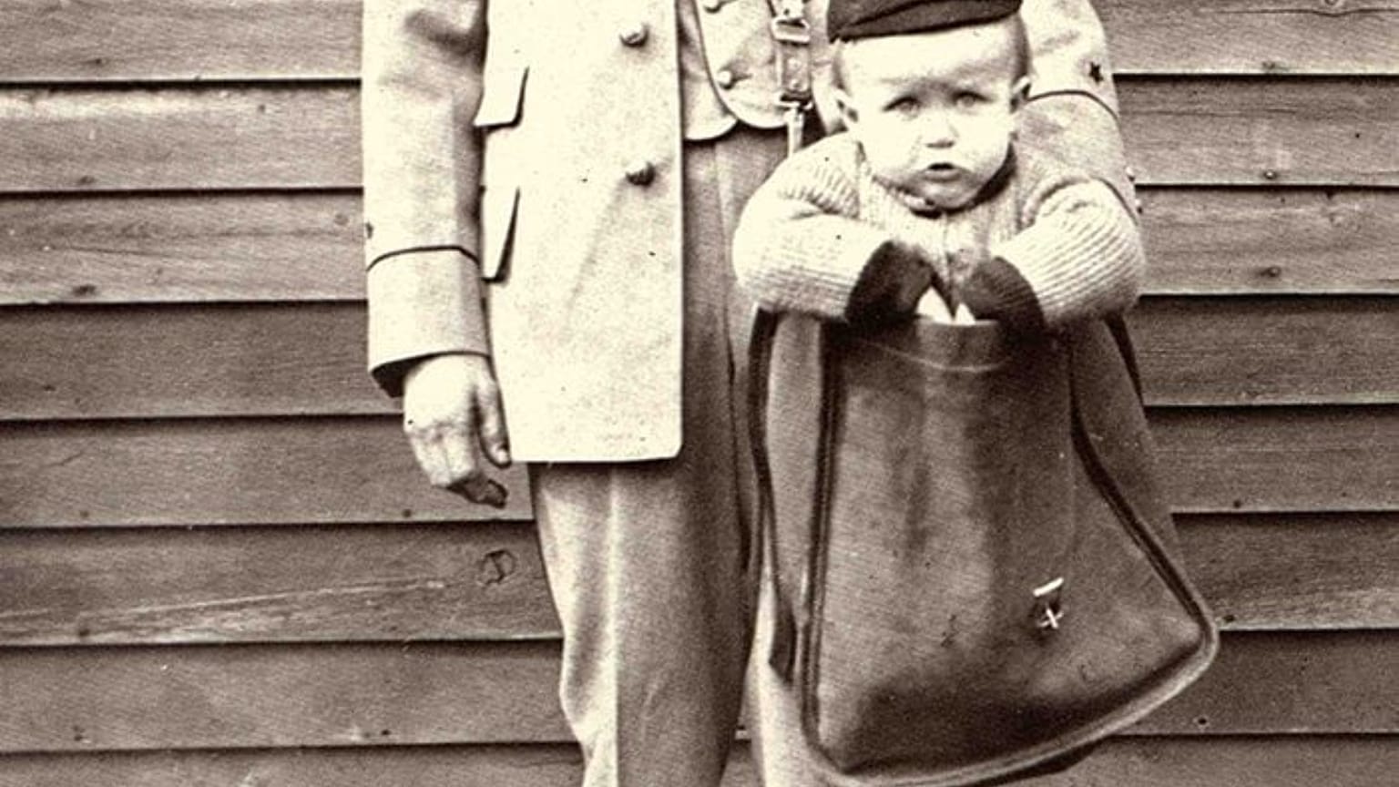 While this image was staged, a number of parents really did choose to send their children by post