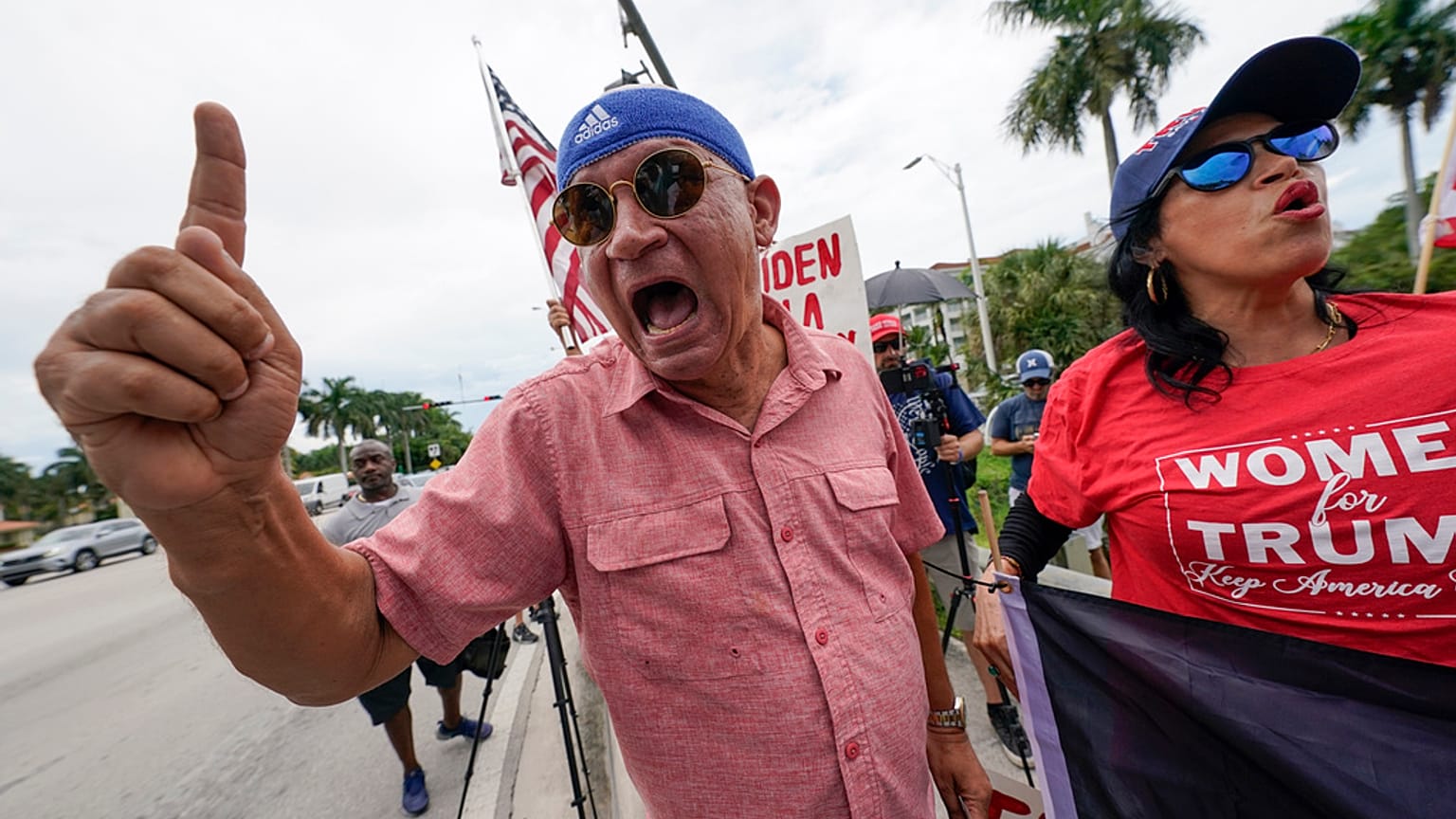 Ein leidenschaftlicher Trump-Fan am 12. Juni 2023 in Florida