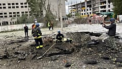Daha önce Kyiv'e düşmüş olan bir füze (arşiv)
