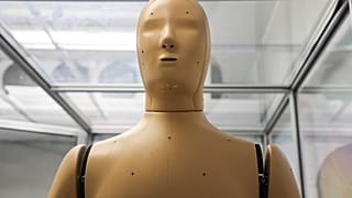 ANDI, a thermal test manikin, is seen sweating inside a heat chamber controlled by research scientists at Arizona State University, in Tempe, Arizona, U.S., June 5, 2023.