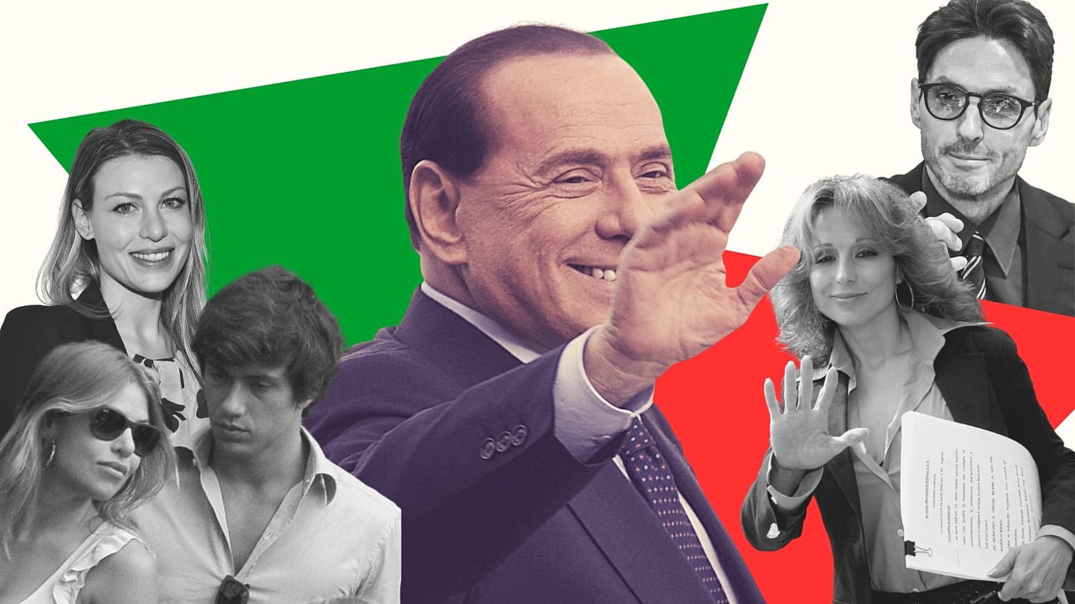 Les cinq enfants du "Cavaliere" héritent de son empire médiatique et de son parti politique.