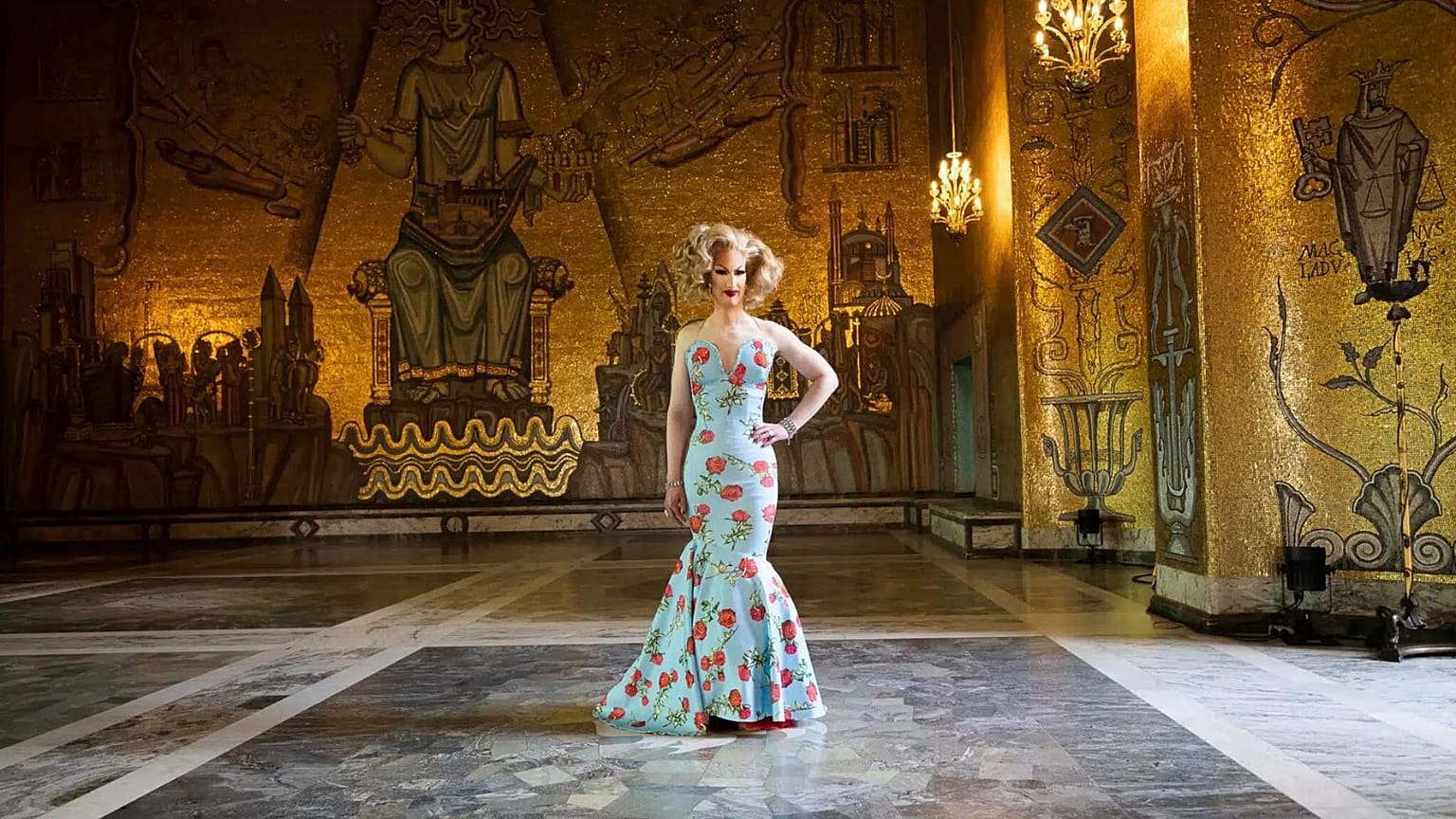 Vice-presidente da Câmara de Estocolmo, Jan Jönsson, vestido de drag queen