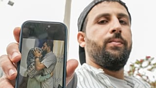 Kaseem Abozzed desespera por notícias da mulher e do irmão.