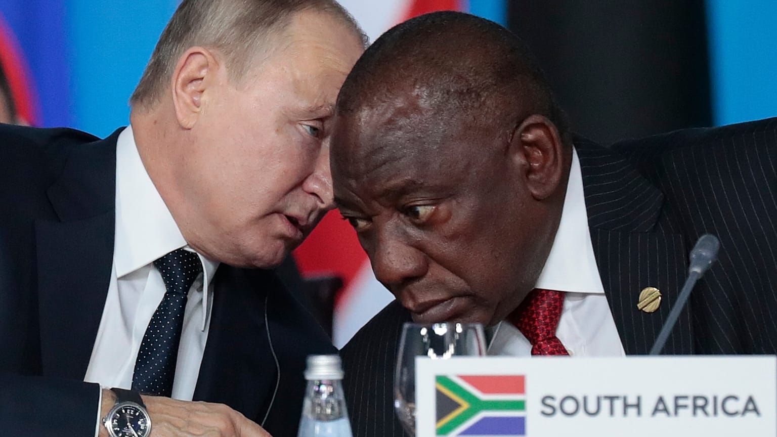 Vladimir Putin and Cyril Ramaphosa