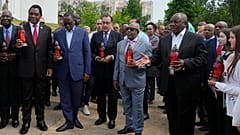 Visita de delegação de líderes africanos a Bucha, na Ucrânia