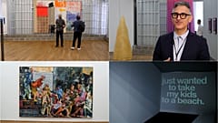 Sam Bardaouil, director of the Hamburger Bahnhof Museum (on the right above)