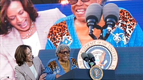 Vice President Kamala Harris with Opal Lee, often considered to be the 'Grandmother of Juneteenth'