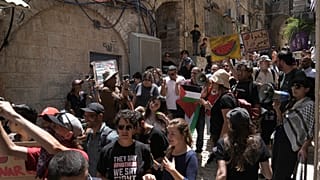 جانب من الاحتجاجات في البلدة القديمة