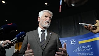 Petr Pavel cseh elnök az Európai Tanács reykjaviki tanácskozásán