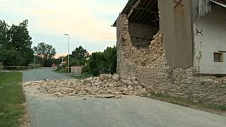 Una casa dañada tras el terremoto