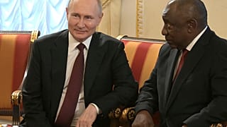 Vladimir Poutine et Cyril Ramaphose, Saint Petersbourg, Ukraine, le 17 juin 2023