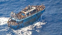 More than 700 people on a battered fishing boat that later capsised and sank off southern Greece.