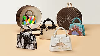 A selection of Louis Vuitton's Artycapucines bags up for auction