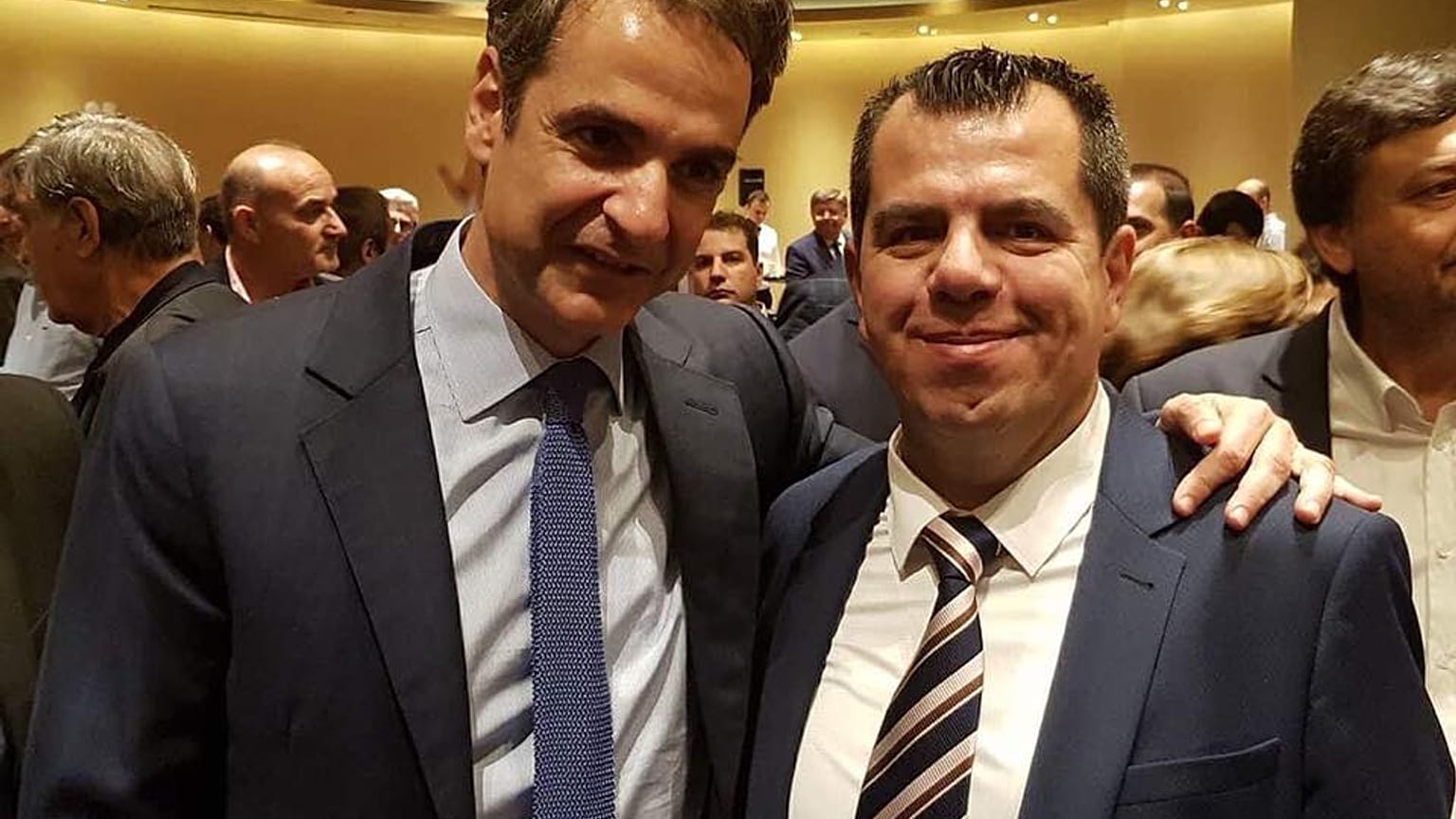 Mustafa Katrancı eski Başbakan Kiryakos Miçotakis ile birlikte