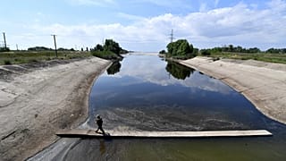 Kanal am Kachowka-Stausee