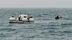 Die Unglücksstelle über dem Wrack der Titanic im Atlantik