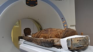 Απεικονιστική εξέταση μούμιας στον αξονικό τομογράφο του Ιατρικού Κέντρου Αθηνών