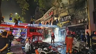 صورة مأخوذة من فيديو لموقع الانفجار