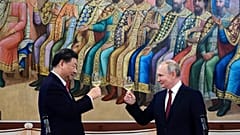 El líder de China, Xi Jingping, y el presidente de Rusia, Vladímir Putin.