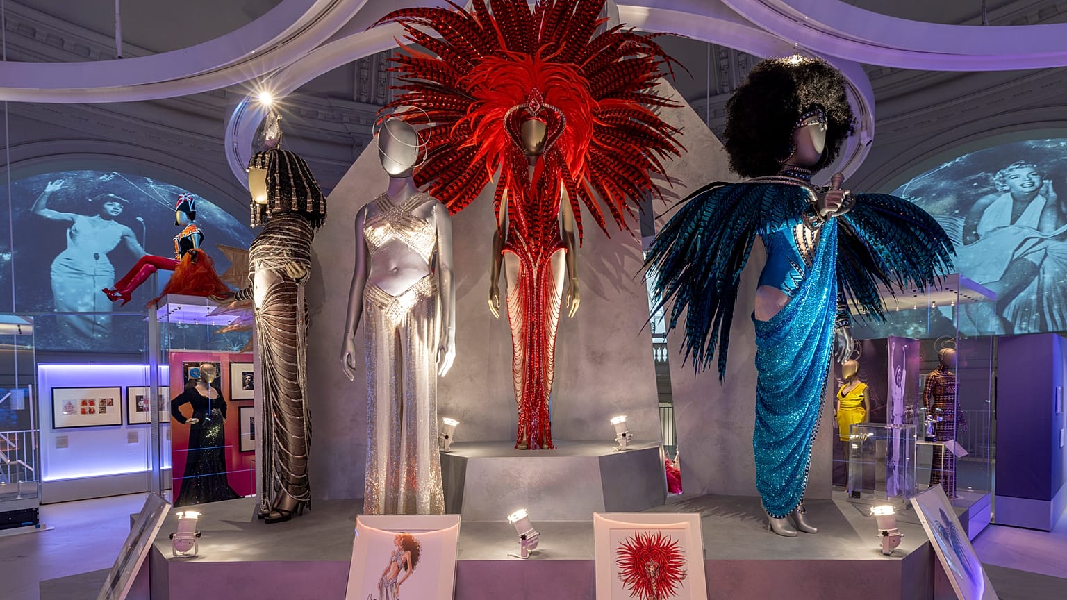 Installation images of DIVA at the Victoria and Albert Museum