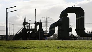 Installation d'extraction de gaz près de Garelsweerd, dans la province de Groningue, au nord des Pays-Bas, 23 novembre 2021