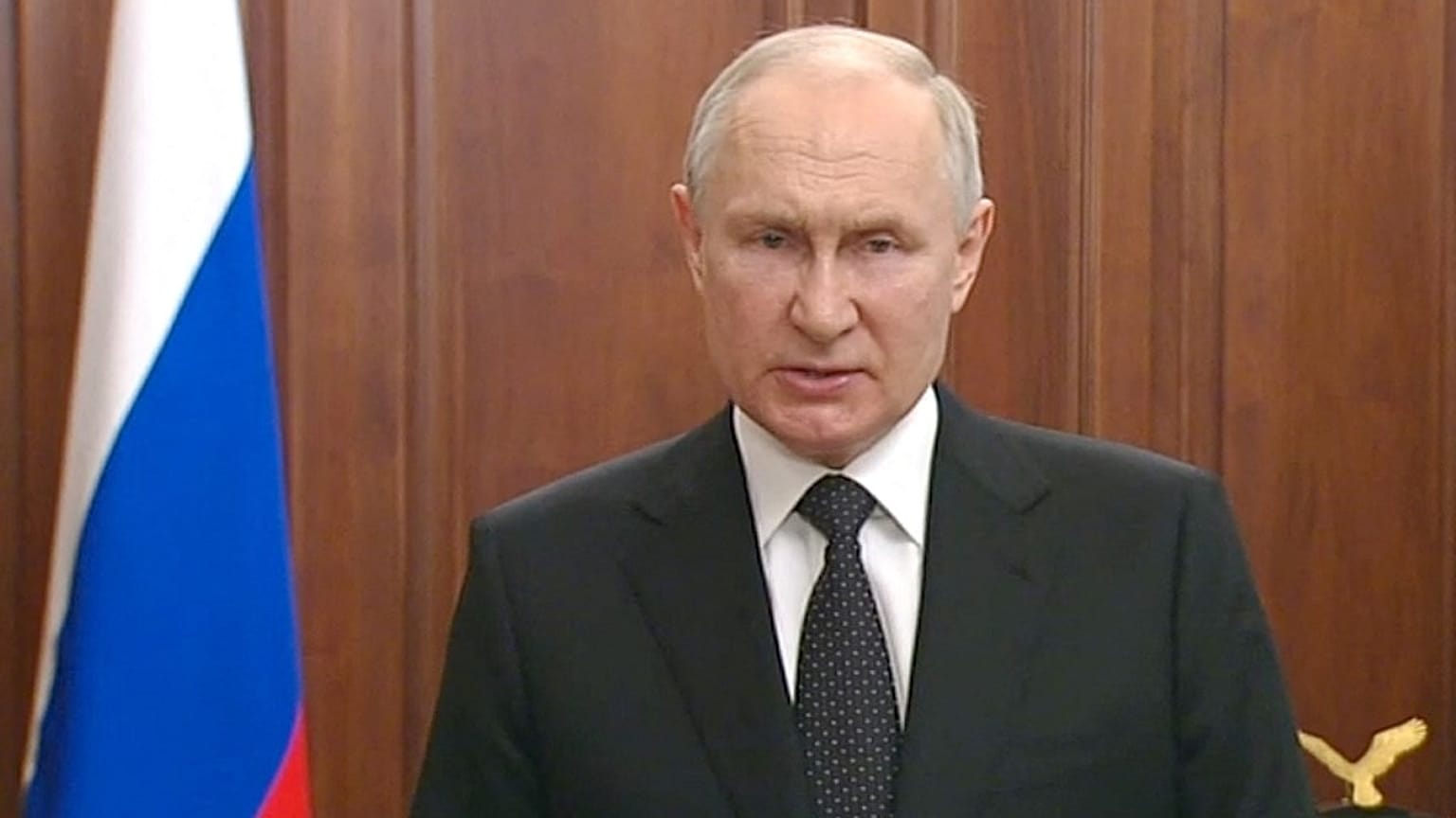 Vladimir Putin durante alocução à nação