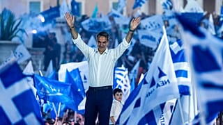 Il comizio di Mītsotakīs ad Atene. (23.6.2023)