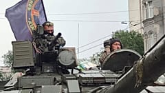 Наемники ЧВК "Вагнер" в Ростове-на-Дону. 24 июня 2023.