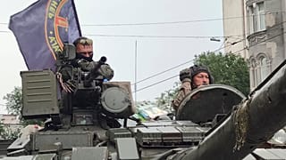 Наемники ЧВК "Вагнер" в Ростове-на-Дону. 24 июня 2023.