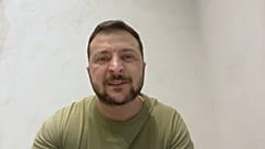 Der ukrainische Präsident Wolodymyr Selenskyj bei seiner Videoansprache.