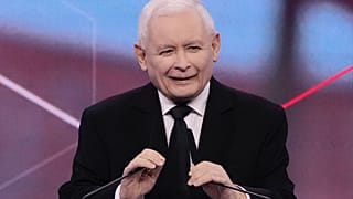 Jarosław Kaczyński a Jog és Igazságosság kongresszusán, Varsóban, 2014 májusában