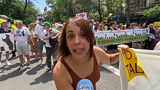 Protest gegen das Fällen von Bäumen in Madrid