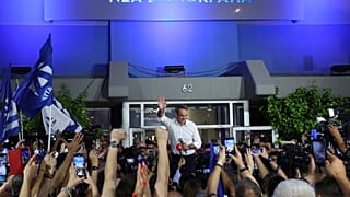 El primer ministro griego y líder de Nueva Democracia, Kiriakos Mitsotakis.