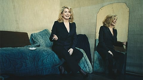 Screen icon Catherine Deneuve pictured in Paris, 2002
