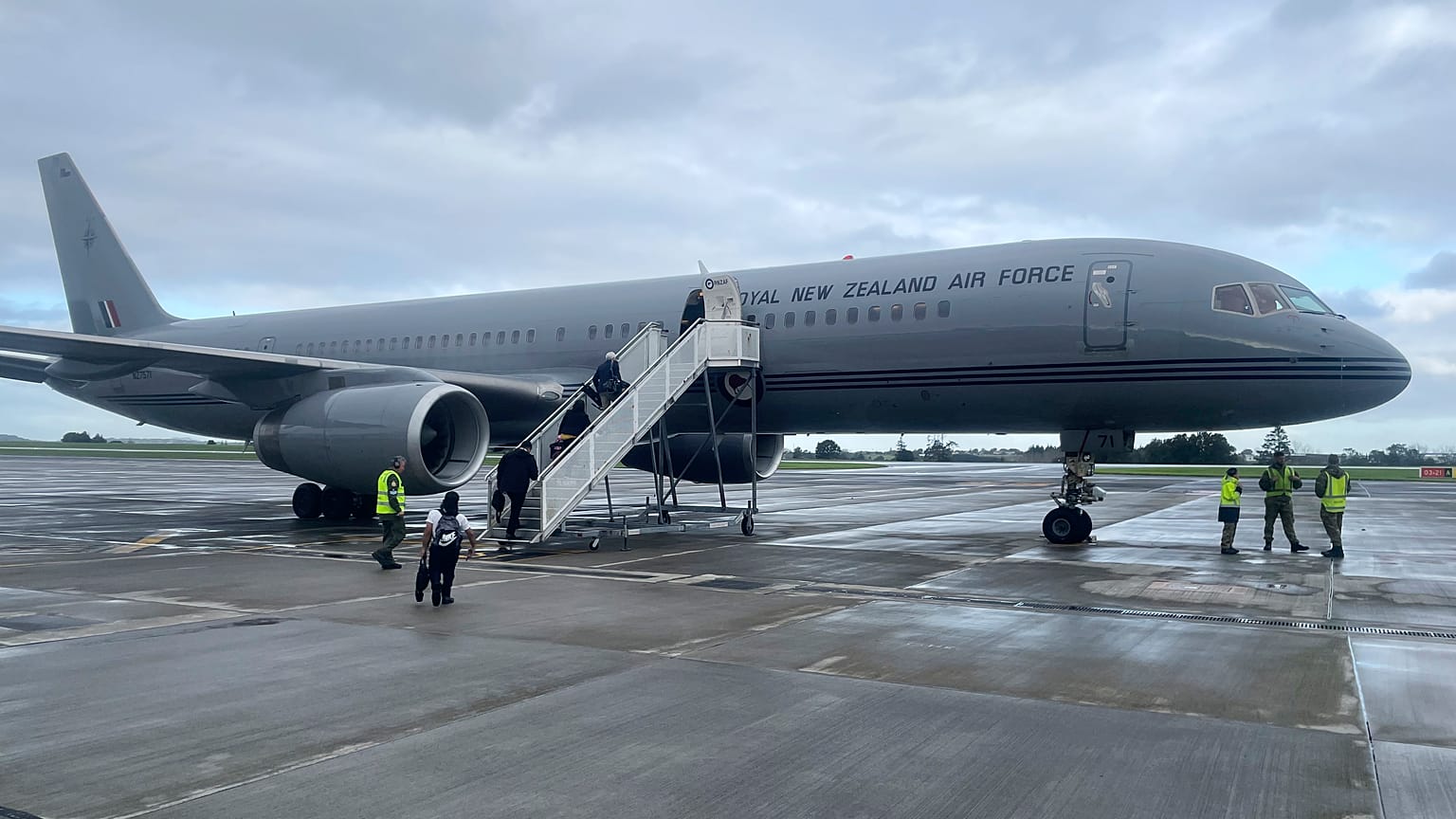 Betty, the 30-year-old New Zealand Air Force plane at Auckland Airport.