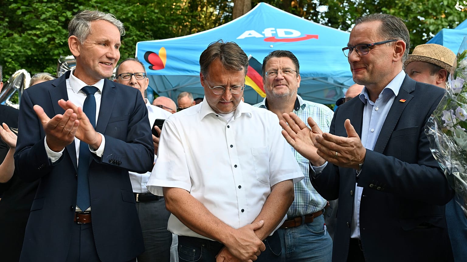 AfD-Feier mit Björn Höcke, Robert Sesselmann und Tino Chrupalla