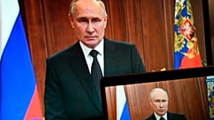 Presidente da Rússia registado durante uma vídeodeclaração 