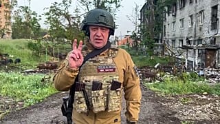 Евгений Пригожин в украинском Бахмуте, 25 мая 2023 года.