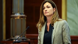 Varga Judit igazságügyi miniszter beszédet mond a Háromszáz éves a Kúria címmel rendezett jogtörténeti konferencián a Kúrián 2023. június 19-én.