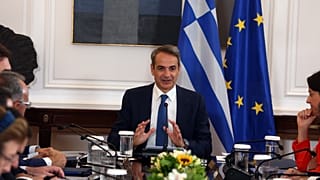 Ο πρωθυπουργός Κυριάκος Μητσοτάκης  προεδρεύει στην πρώτη συνεδρίαση του νέου υπουργικού συμβουλίου στο Μέγαρο Μαξίμου