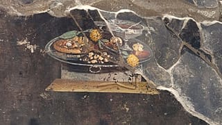 İtalya: Arkeologlar Pompeii'de 2 bin yıllık 'pizza' resmini keşfetti
