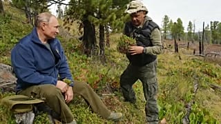 Putin e Shoigu, tra i boschi...