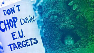 A demonstration against the cutting of trees at the UN Climate Summit in Copenhagen, December 2009