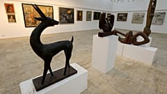 A sculpture of a gazelle by Iraq's Khaled Izzat at the Museum of Modern Art in Baghdad.