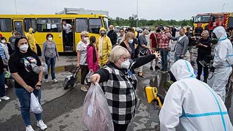 Во время учений по ядерной безопасности в Запорожье / Украина