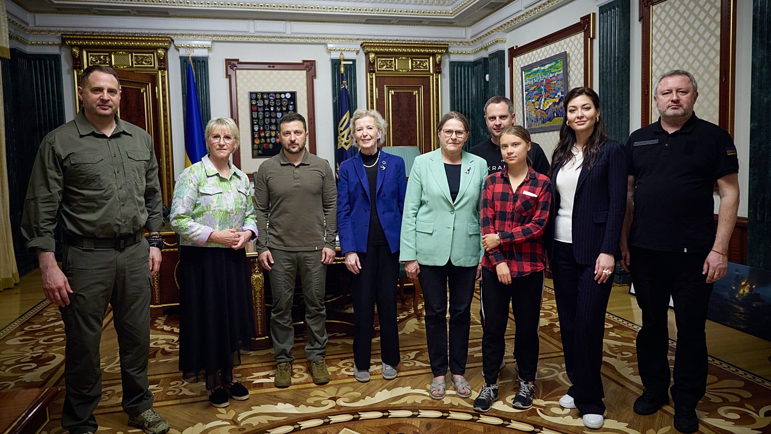 Nemzetközi környezetvédelmi delegáció az ukrán elnöknél Kijevben (2023. június 29.)