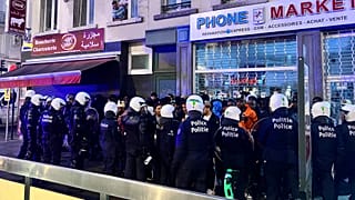 شرطة مكافحة الشغب في أحد أحياء بروكسل، 29/06/2023
